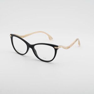 Jimmy Choo JC258 0807 00 Eyeglasses Black/Gold 54mm Cat Eye Frame